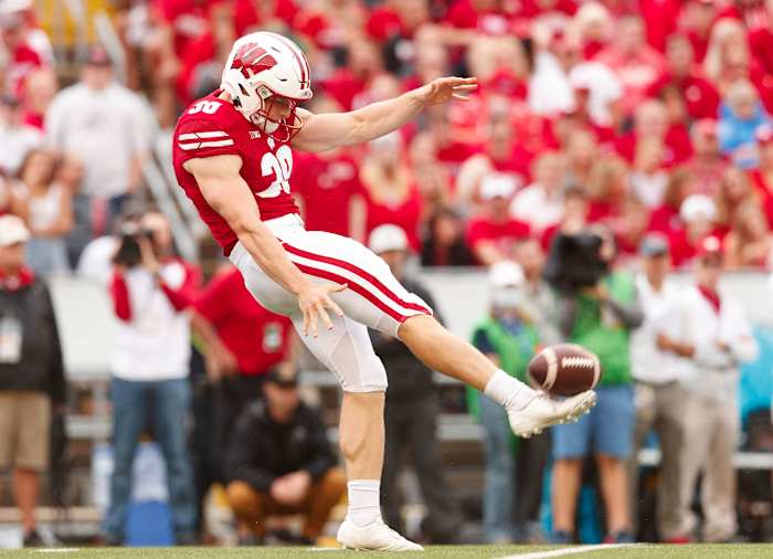 Wisconsin Badgers punter Andy Vujnovich.